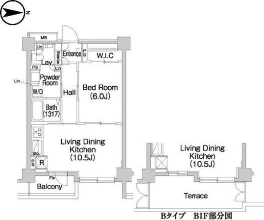 コンフォリア市谷薬王寺の物件間取画像